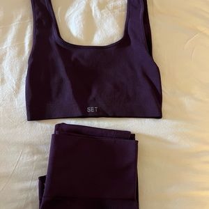set active ribbed workout set never worn